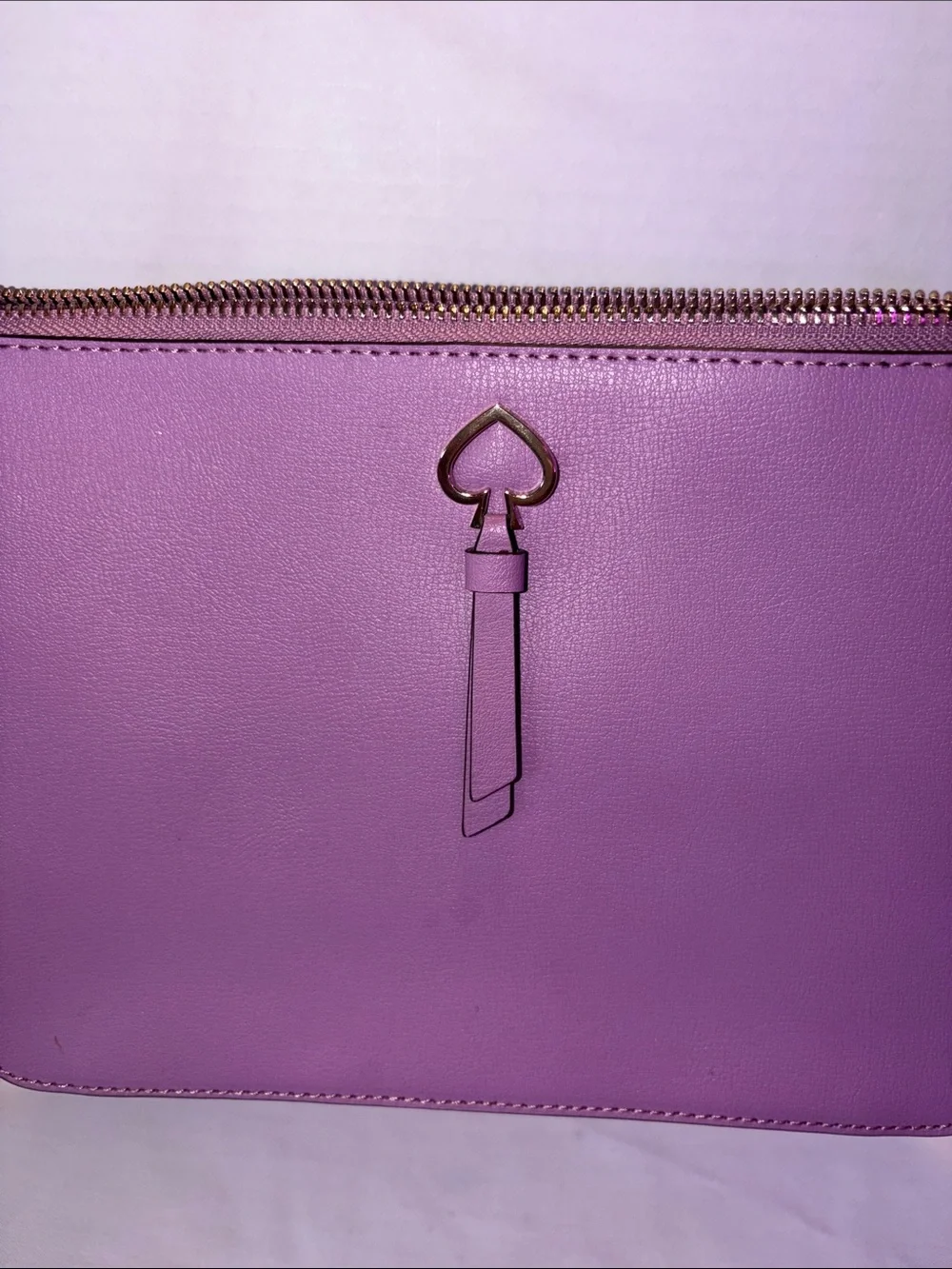 kate spade purple crossbody bag with gold-tone spade charm